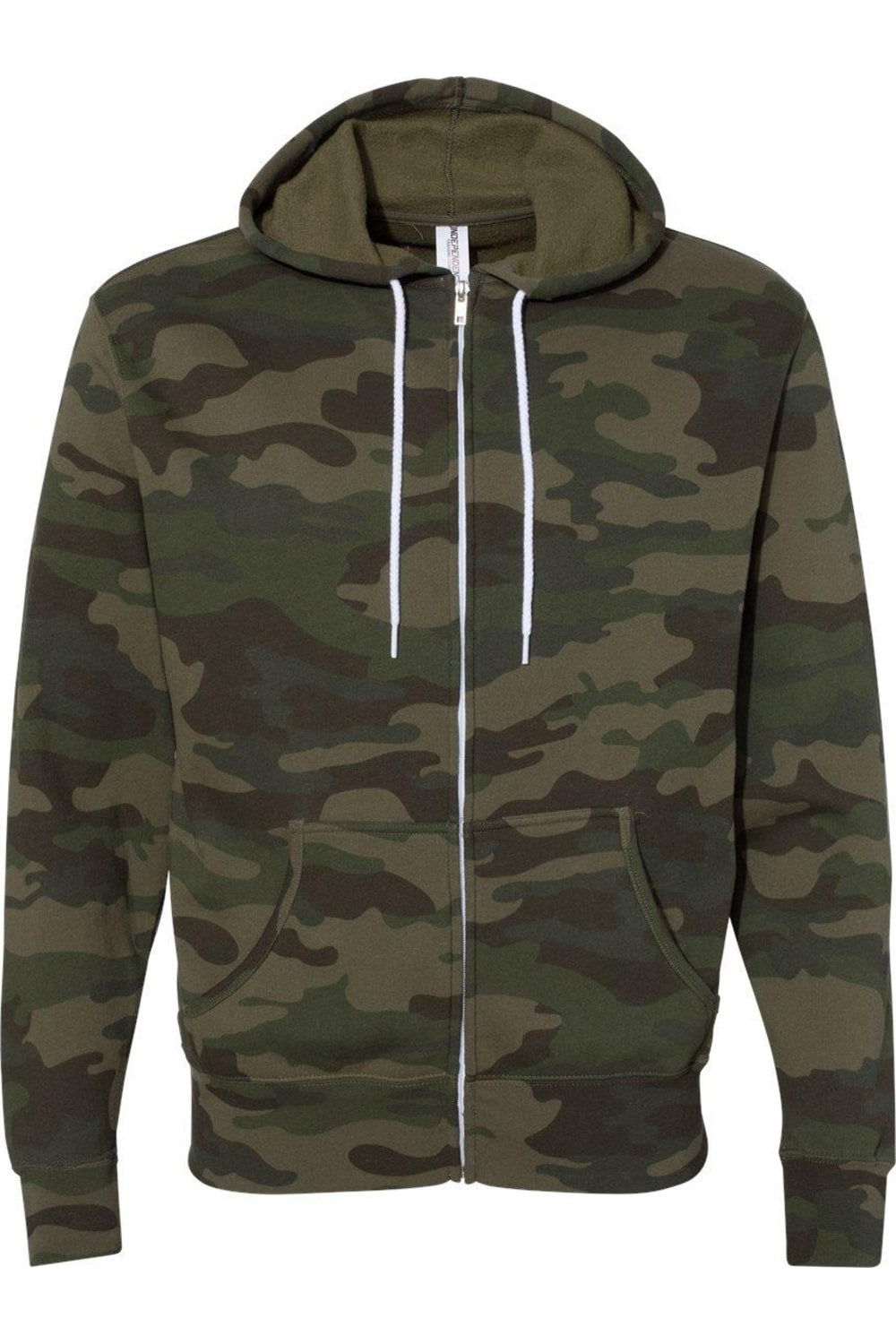

Independent Trading Co. Легкая толстовка с капюшоном и застежкой-молнией, цвет forest camo