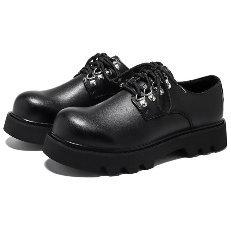 

WEISHIBANGWEI Мужские повседневные кожаные туфли черные с увеличенной высотой, цвет Black Height Increasing