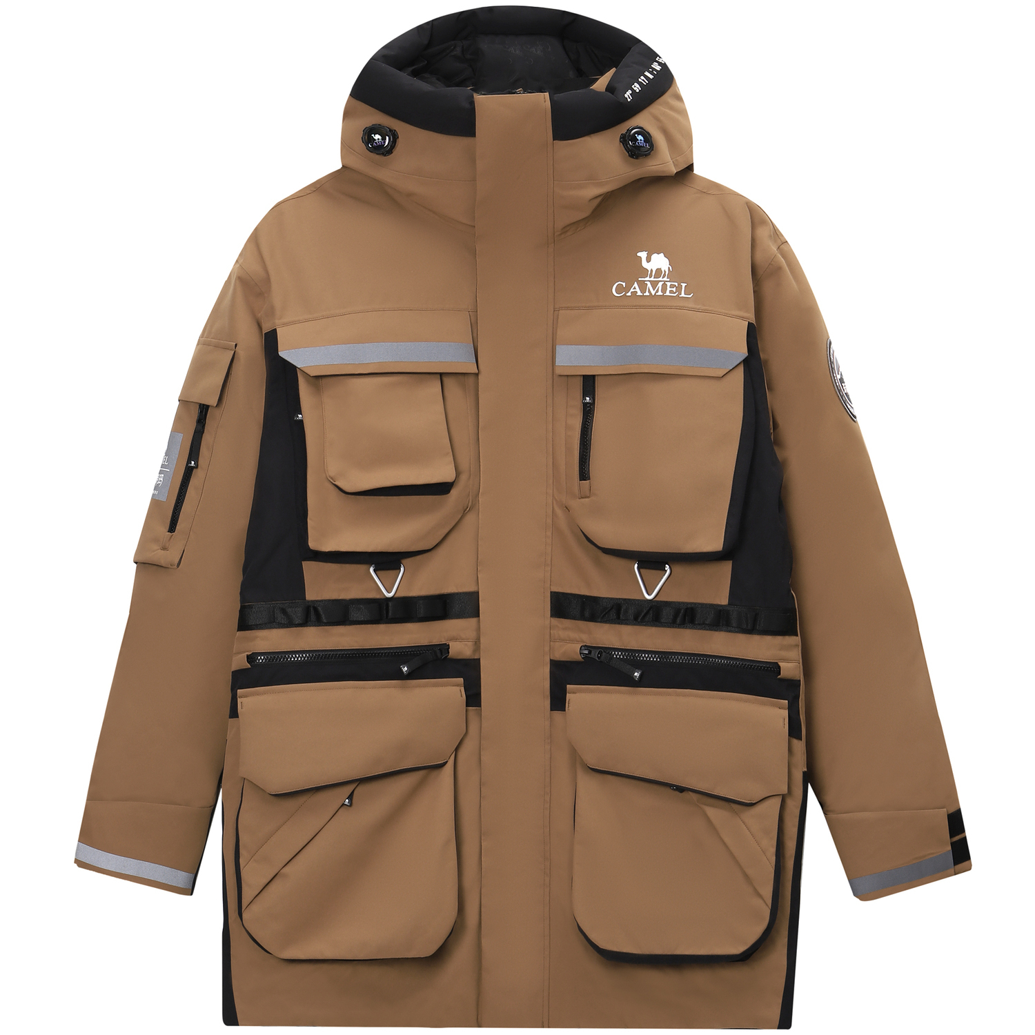 

CAMEL Эверест серия ветровка мужская, Oak Tree Brown/Phantom Black