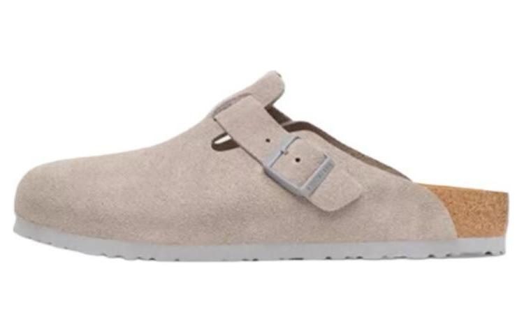 Сандалии Boston Suede Leather 'Stone Coin' Women's Birkenstock, Gray