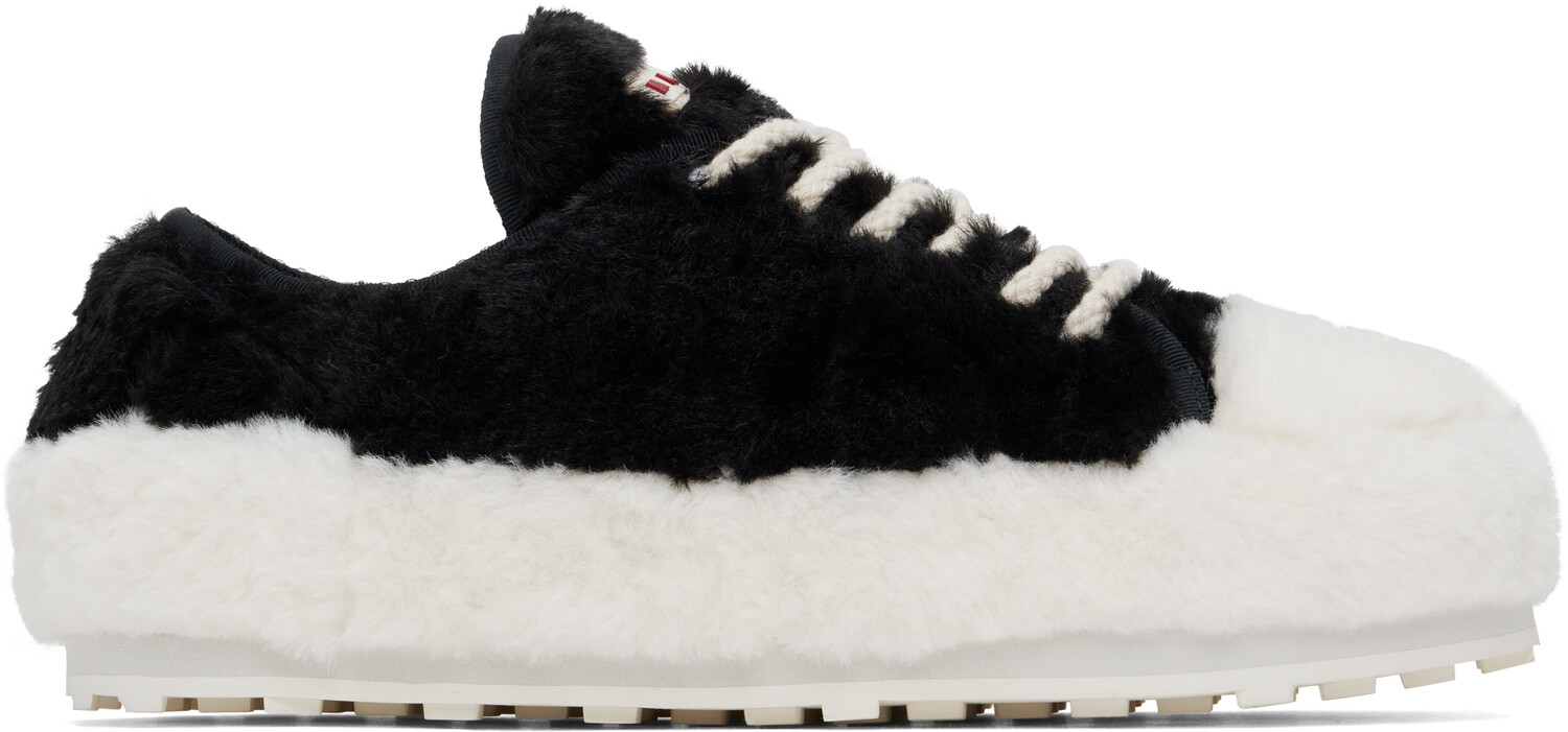 

Черно-белые теннисные кроссовки Teddy Marni, Lily white/Black