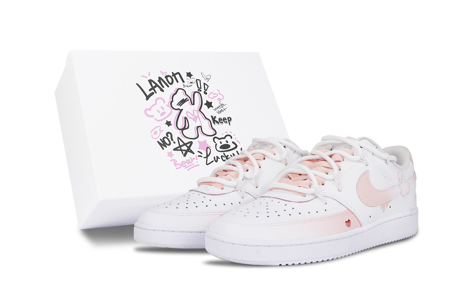 

Кроссовки Nike Court Vision 1 Skateboarding Shoes Women's Low-top Pink, розовый