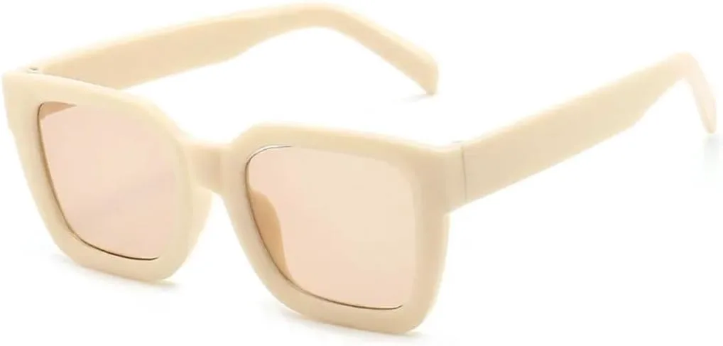 

Солнцезащитные очки с защитой UV400 | Большая оправа, цвет "желе" | Для женщин и мужчин | Для занятий спортом на открытом воздухе и вождения DSVIGF, Beige Tea