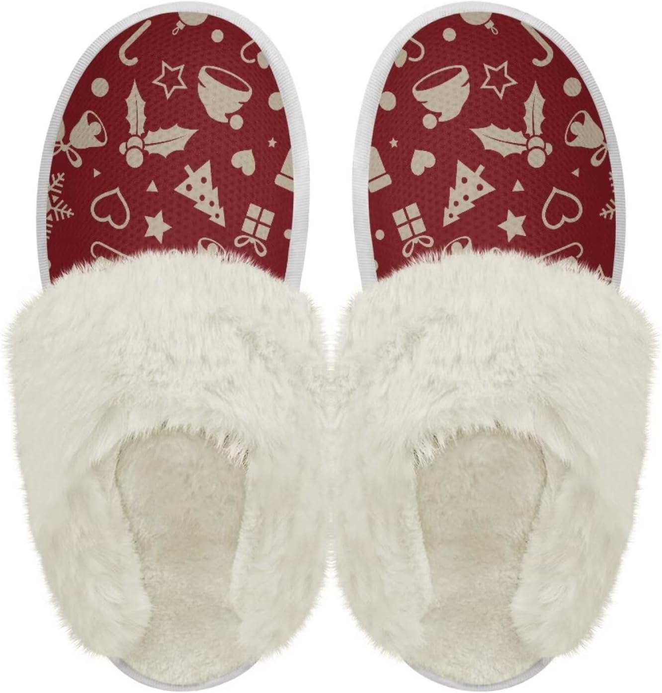 

Хлопковые тапочки PJHEQOXE с пушистыми краями, домашние тапочки для дома и улицы, хлопковые тапочки унисекс, Hat Bell