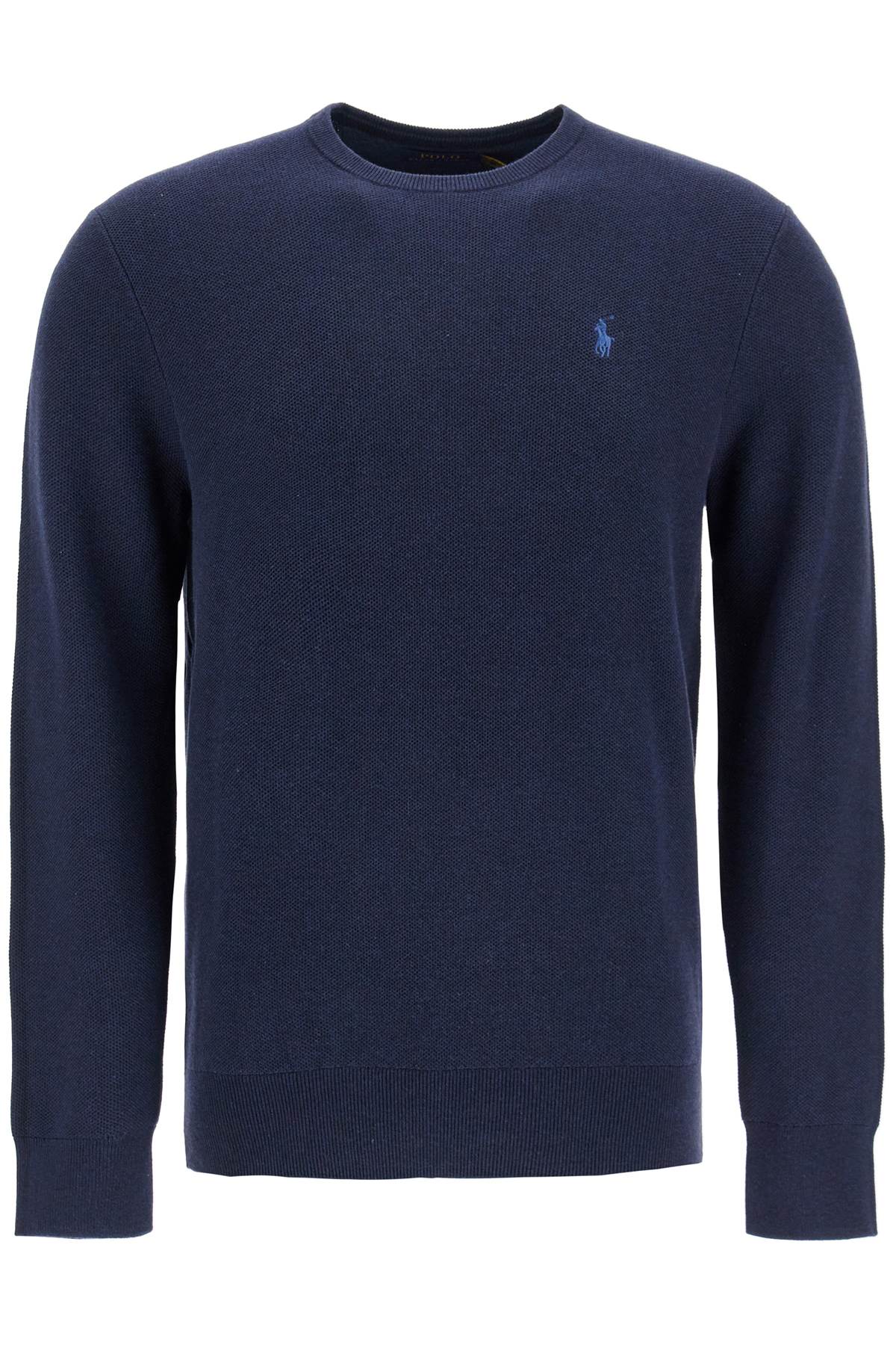 

Мужской хлопковый пуловер с текстурой Polo Ralph Lauren, синий