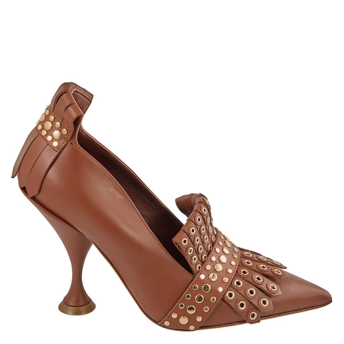 Женские туфли-лодочки Burberry Ladies Goodall 105 Kiltie Fringe, Tan