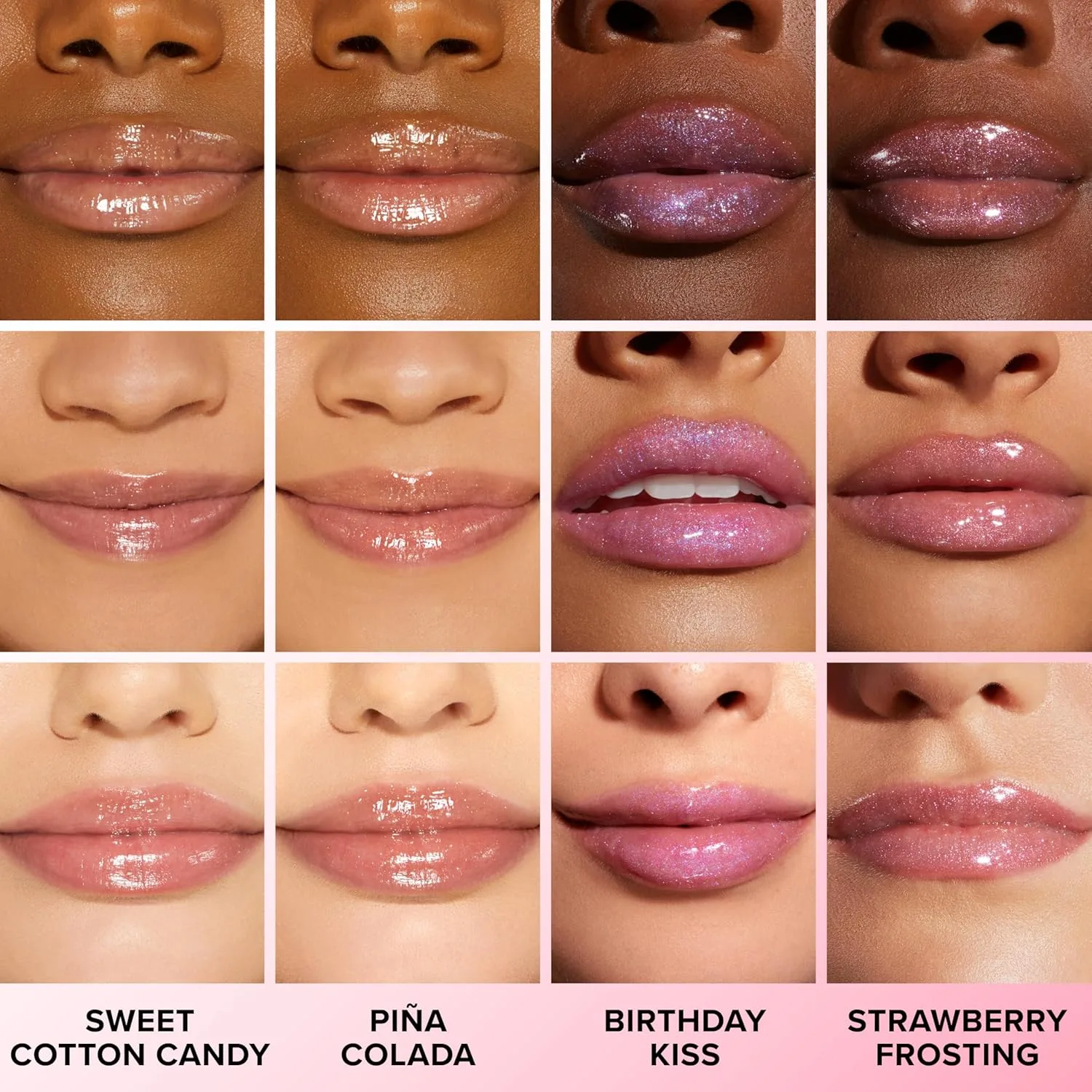 Блеск для губ Too Faced Kissing Jelly Lip Oil Gloss | Увлажняющее масло и блеск для губ, обеспечивающие мгновенное увлажнение и блеск., 02 Cream Soda (Sparkling Champagne) — фото 4