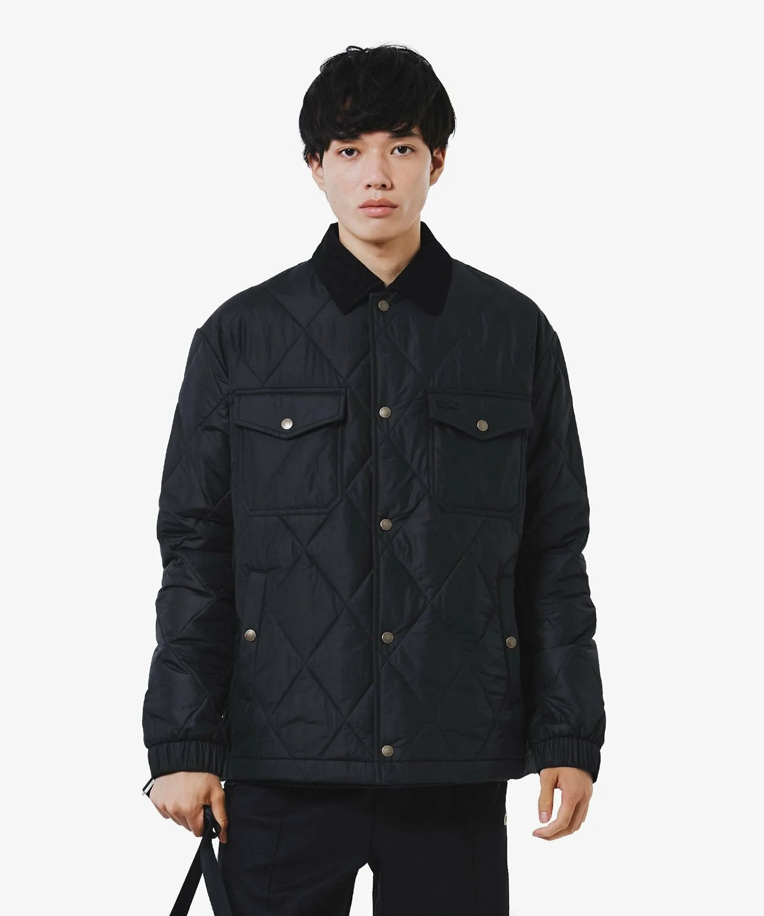 Стеганая куртка THERMORE из вельвета, стеганая, цветная LACOSTE, Black