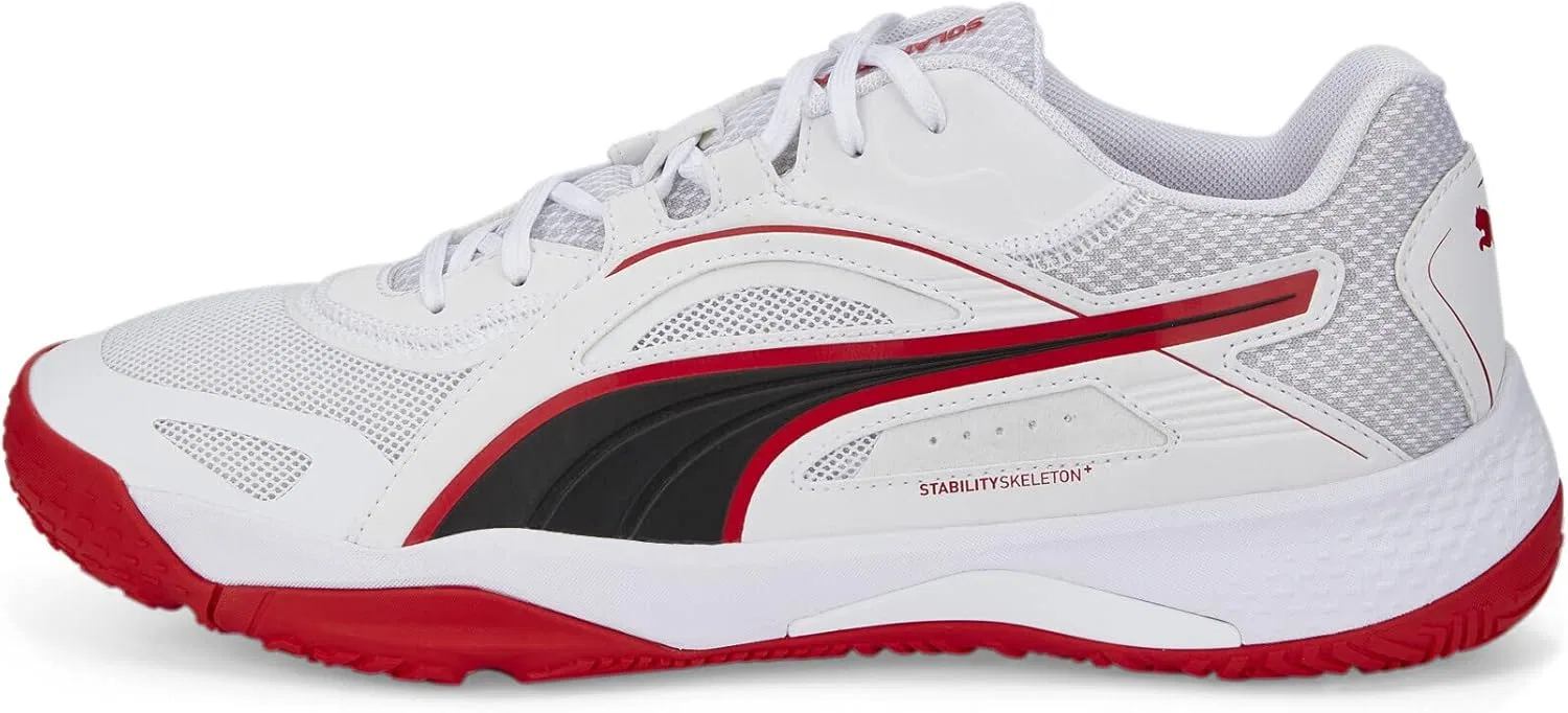 Универсальные кроссовки для игры в помещении Solarstrike II PUMA, Puma White Puma Black High Risk Red — фото 3