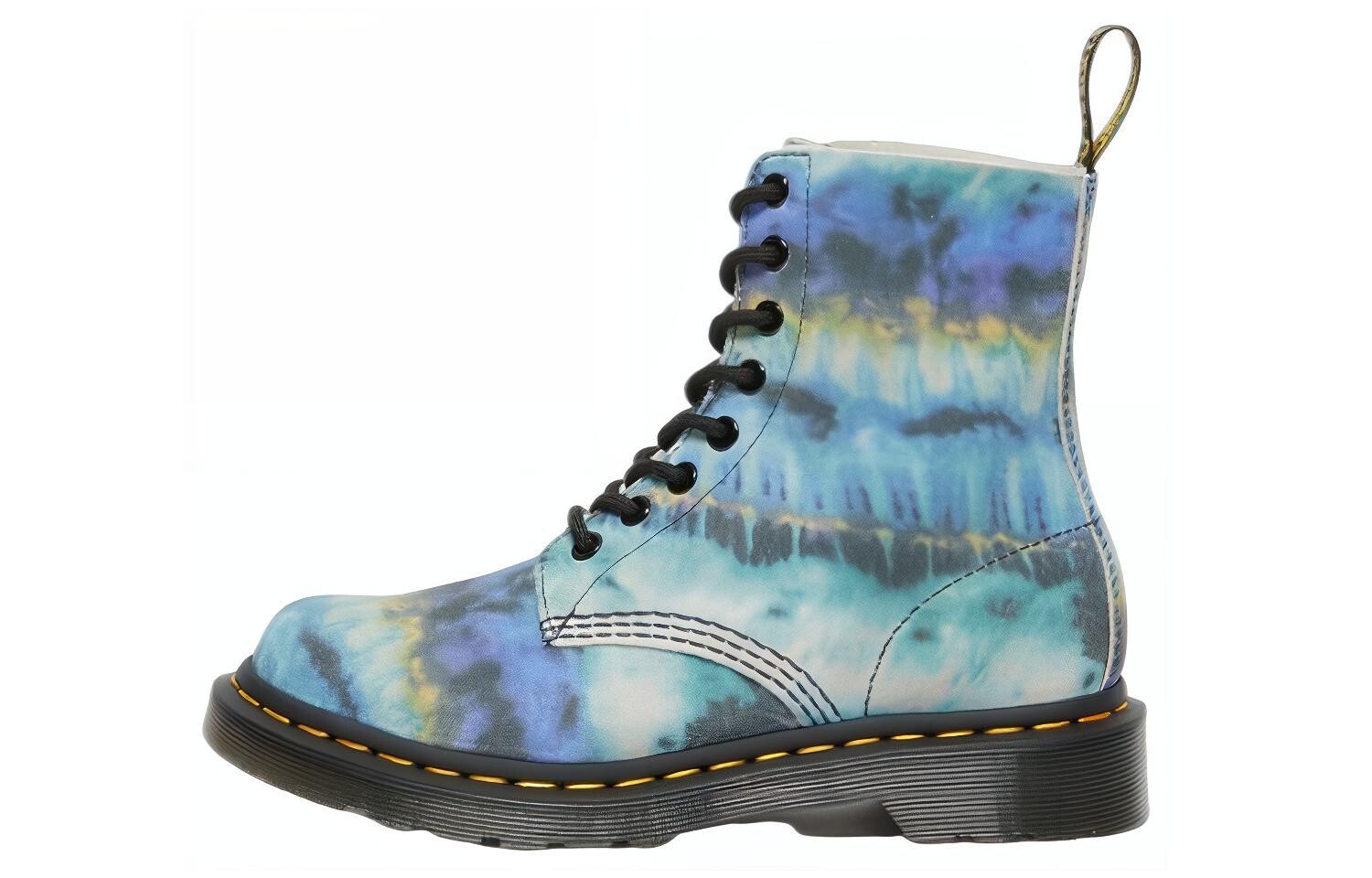 Ботинки Dr.Martens 1460 Pascal Leather Lace Up Boot Blue Summer Tie Dye Women's