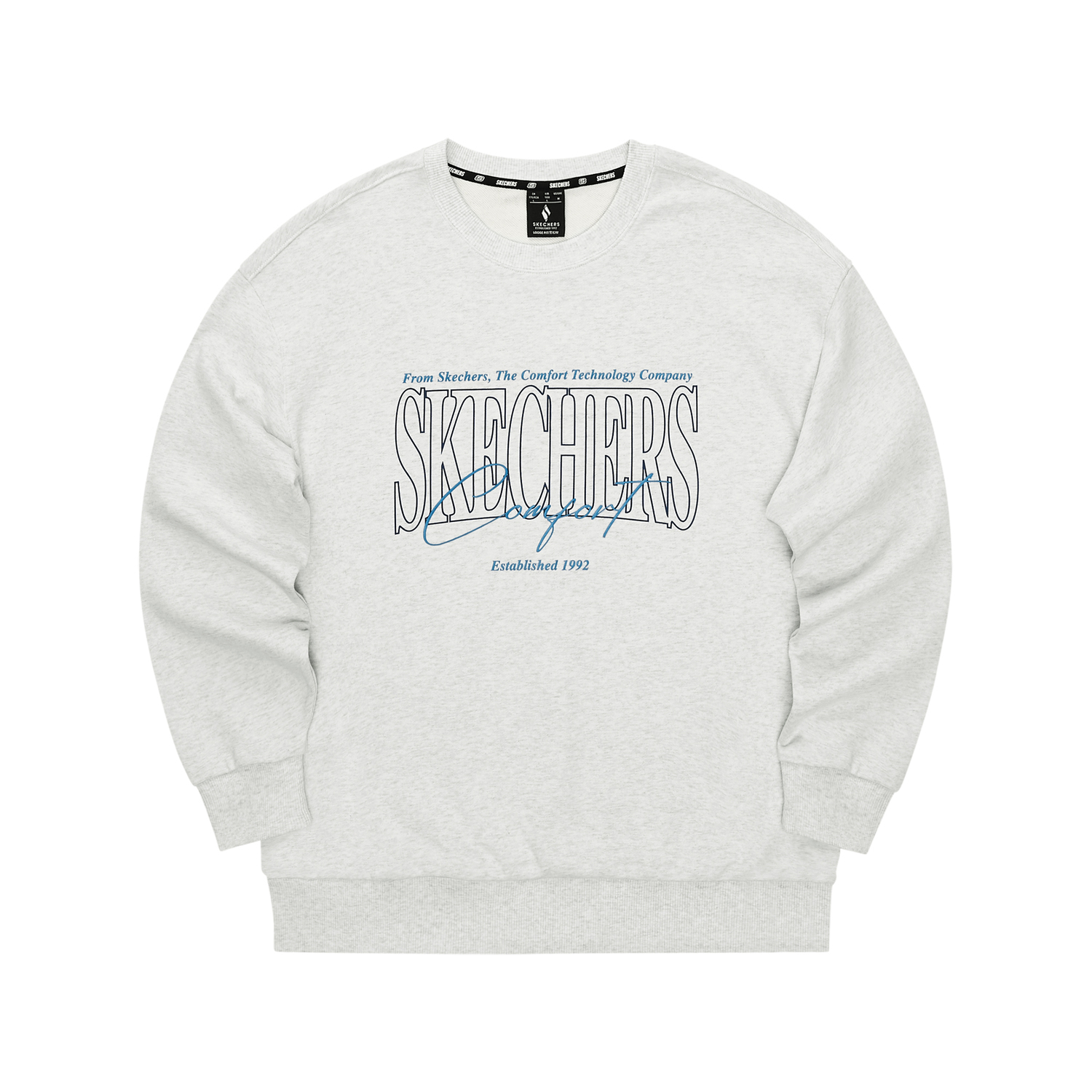 

Skechers Свитшот унисекс светло-серый меланж