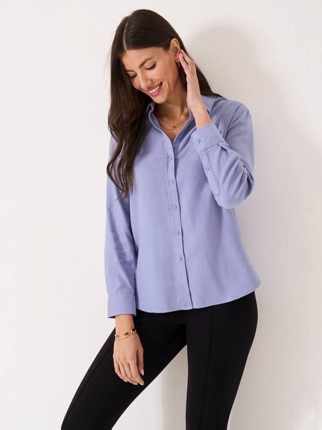 

Фланелевая рубашка расслабленного кроя Crew Clothing, Plum