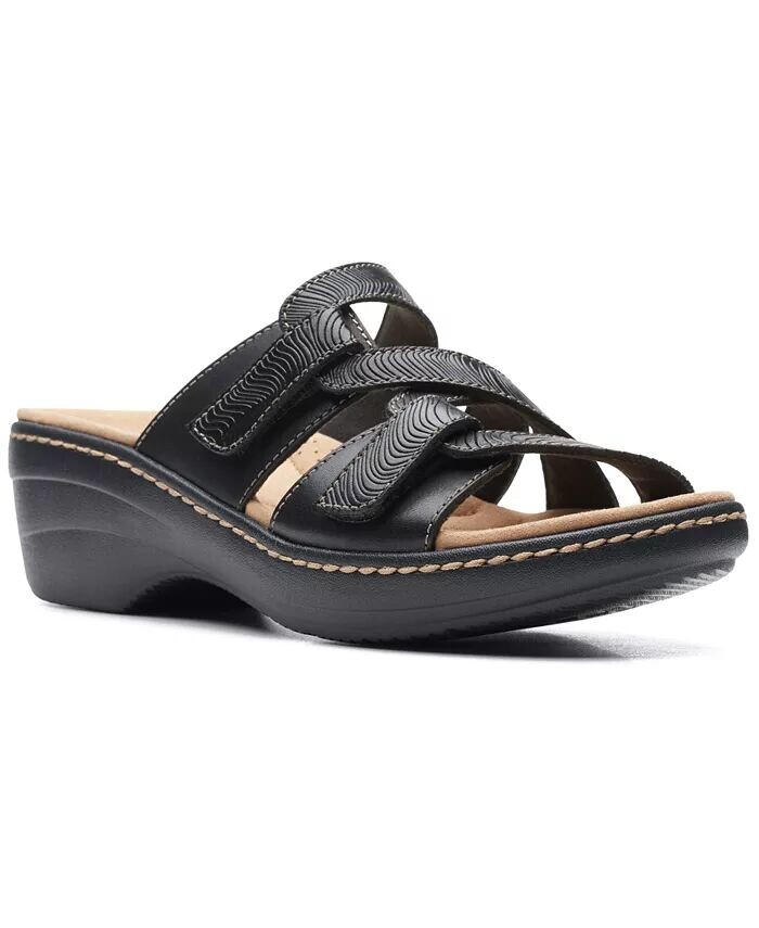 

Сандалии Merliah Karli на платформе с ремешками на танкетке Clarks, черный