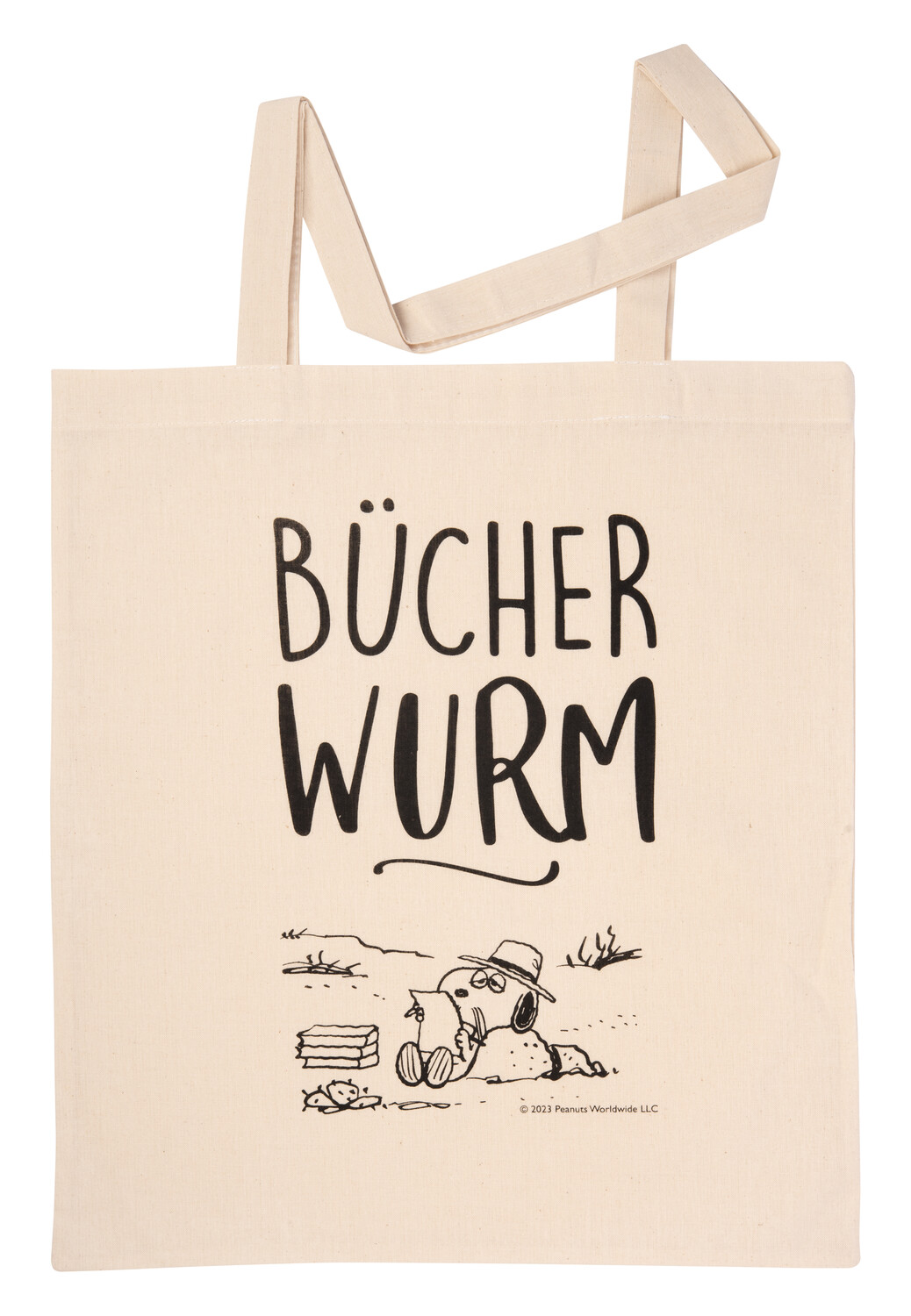 

Сумка шоппер United Labels The Peanuts Snoopy Stoffbeutel Bücherwurm, бежевый