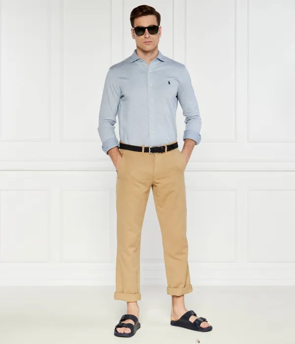 Льняные брюки stfbedfordp Straight fit Polo Ralph Lauren, бежевый — фото 2