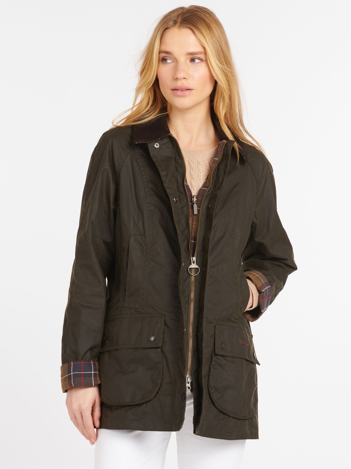 

Вощеная куртка Barbour Classic Beadnell, оливковая, Зеленый, Вощеная куртка Barbour Classic Beadnell, оливковая