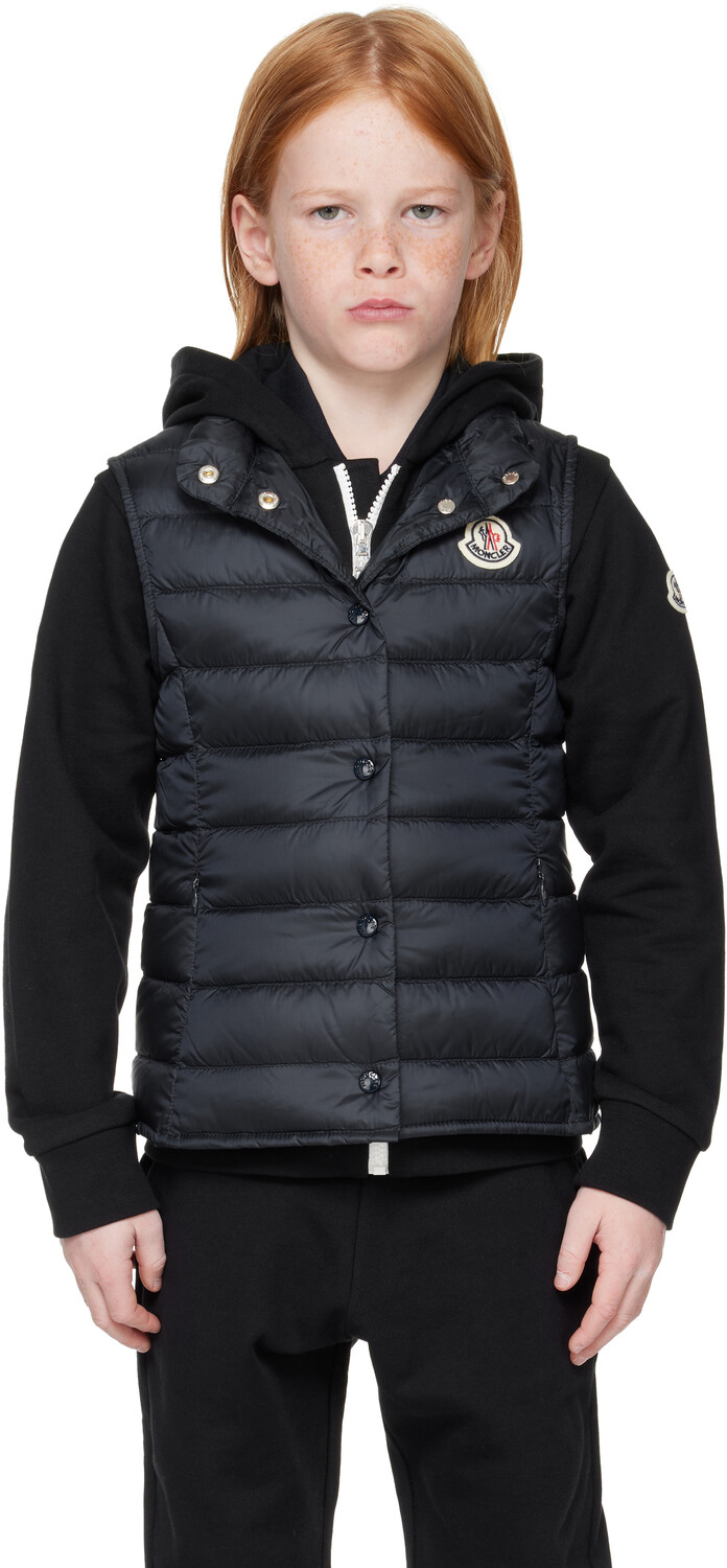 

Детский темно-синий жилет Liane Down Moncler Enfant, темно-синий