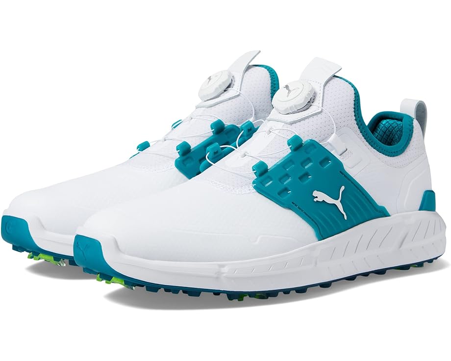 

Кроссовки Puma Ignite Articulate Disc Golf Shoes, цвет Puma White/Puma Silver/Green Lagoon