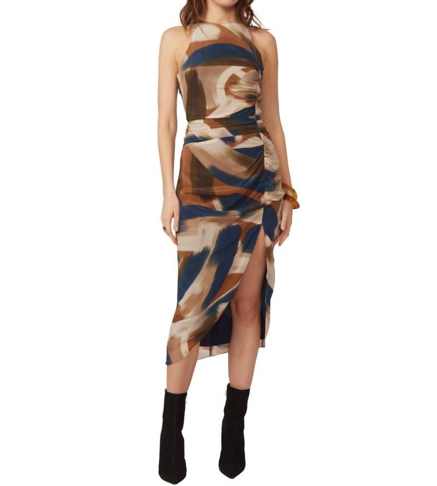 

Платье Izzy в стиле мазков кисти GILNER FARRAR, цвет brushstroke swirl