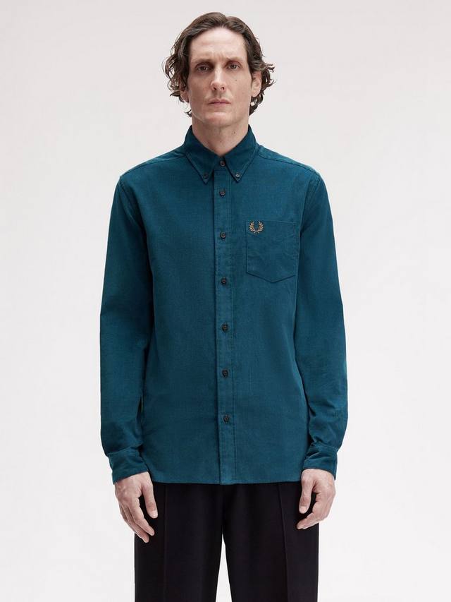 

Футболка из вельветового хлопка Fred Perry, Dark Petrol