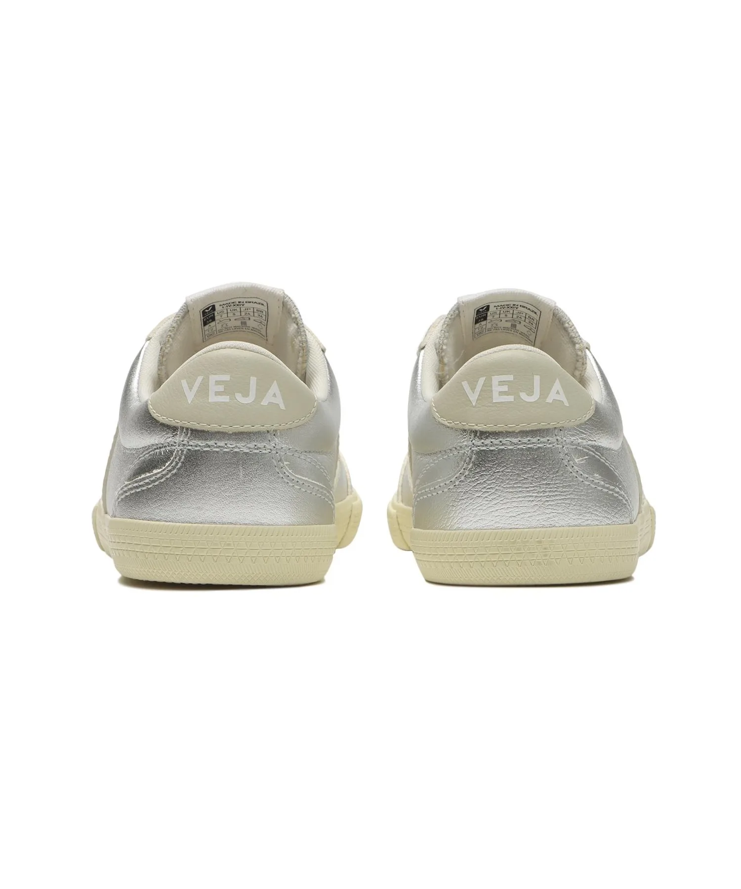 Кроссовки из натуральной кожи Volley VJVO200749 VEJA серебряные — фото 4