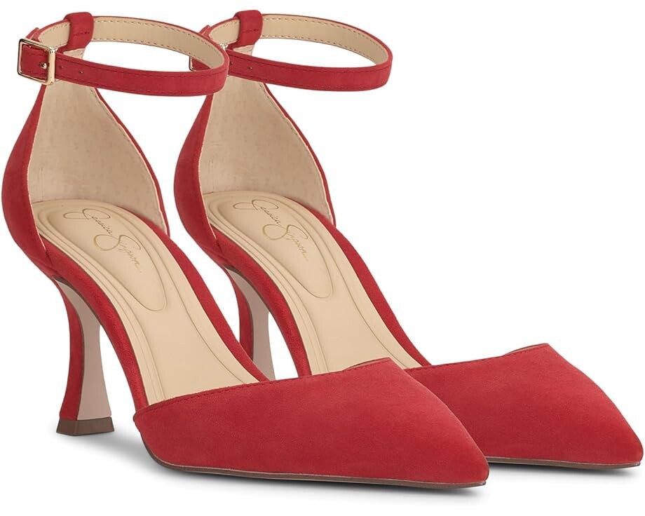 

Туфли Jessica Simpson Foxena Pointed Toe Ankle Strap Pump, цвет Red Muse