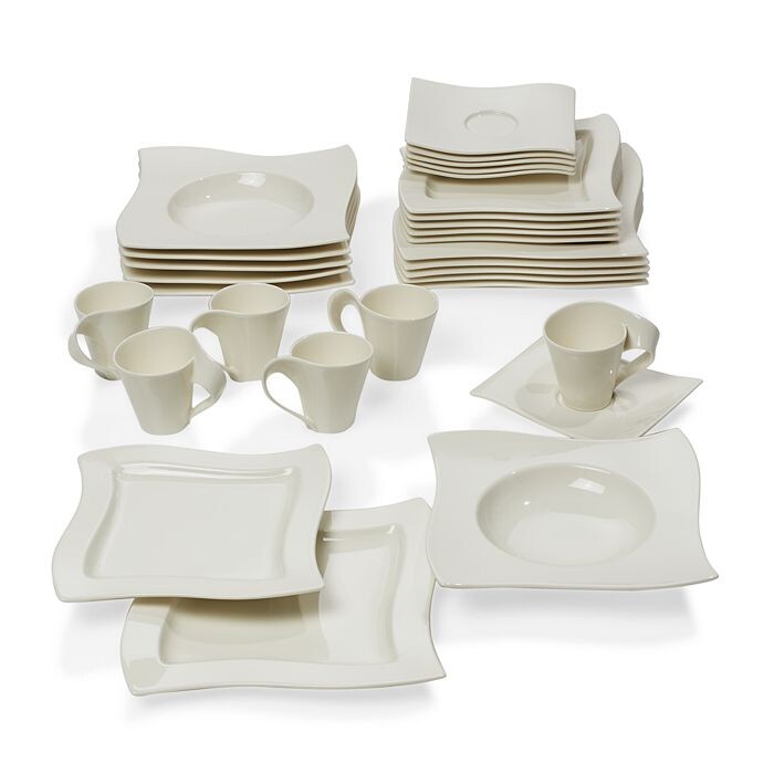 

Набор столовой посуды New Wave от Villeroy & Boch, 30 предметов, белый