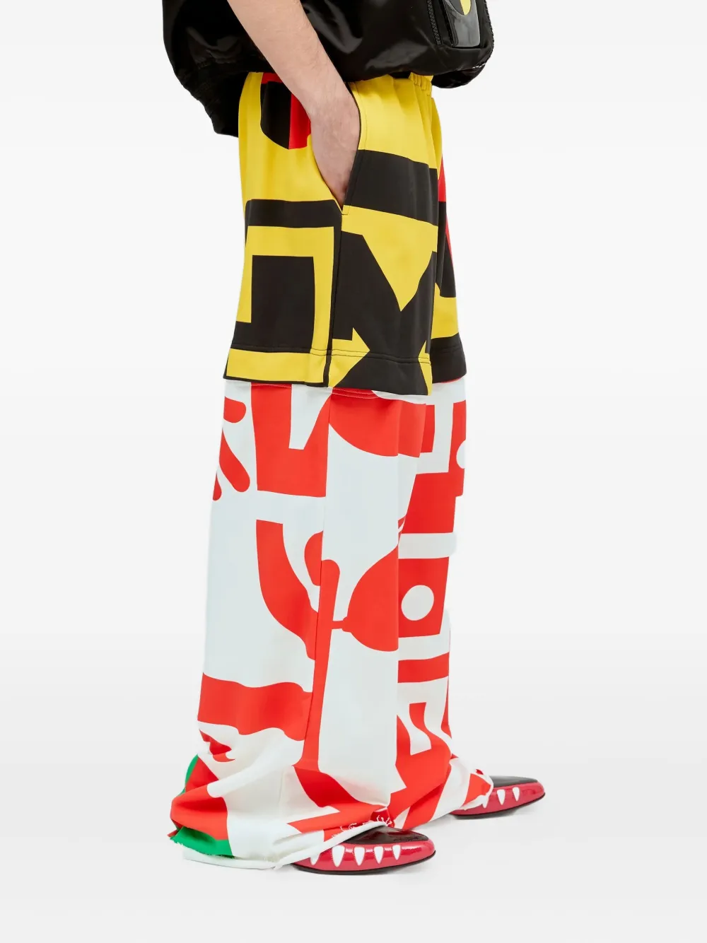 

Спортивные брюки с лоскутными вставками Walter Van Beirendonck, белый