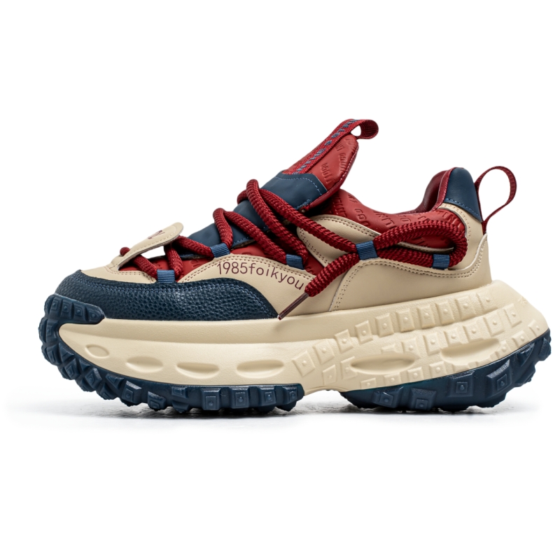 

JANECO Антискользящие износостойкие массивные низкие кроссовки мужские - красный синий, цвет Red Blue