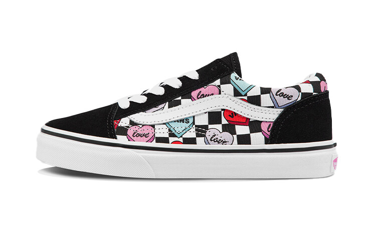 Детские низкие кеды с принтом в виде сердца Vans