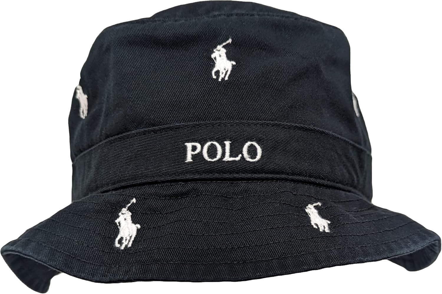 

Мужская панама Polo Ralph Lauren из твила с узором «разбросанный пони», Black (White Pony)