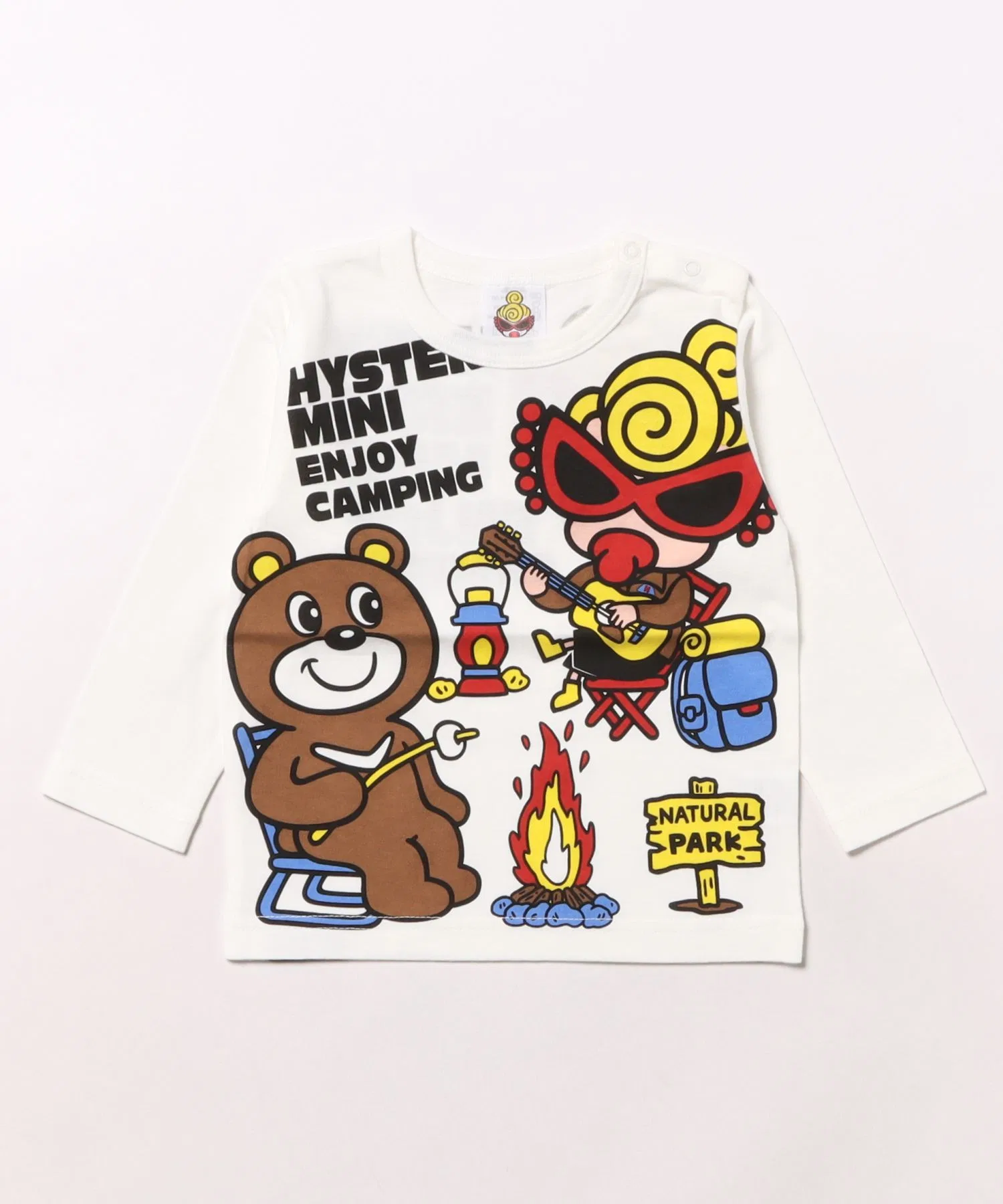 Детская хлопковая футболка с принтом HYSTERIC MINI белая