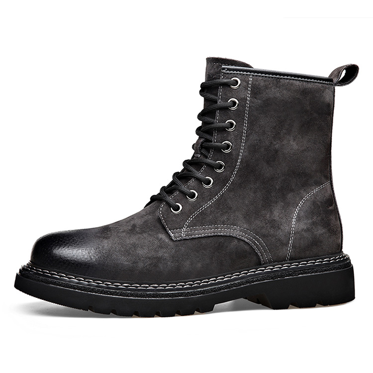 

YEDANI Мужские ботинки Martin желто-черные однослойные, цвет Black Single Layer Shoes