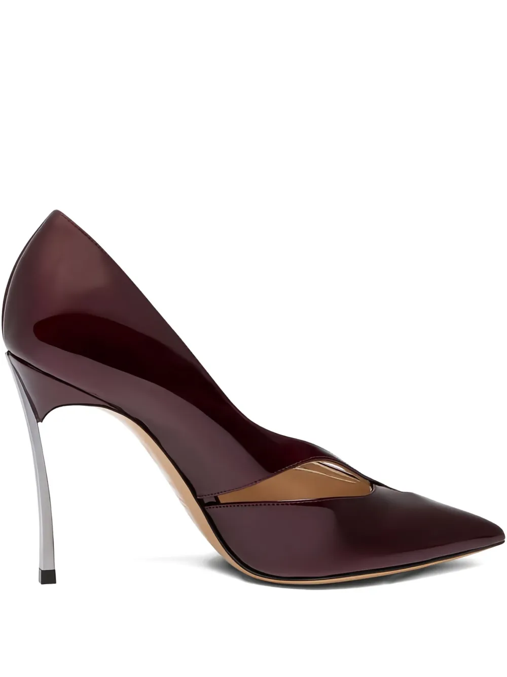 Туфли Blade Pantera 100 с вырезами Casadei, коричневый