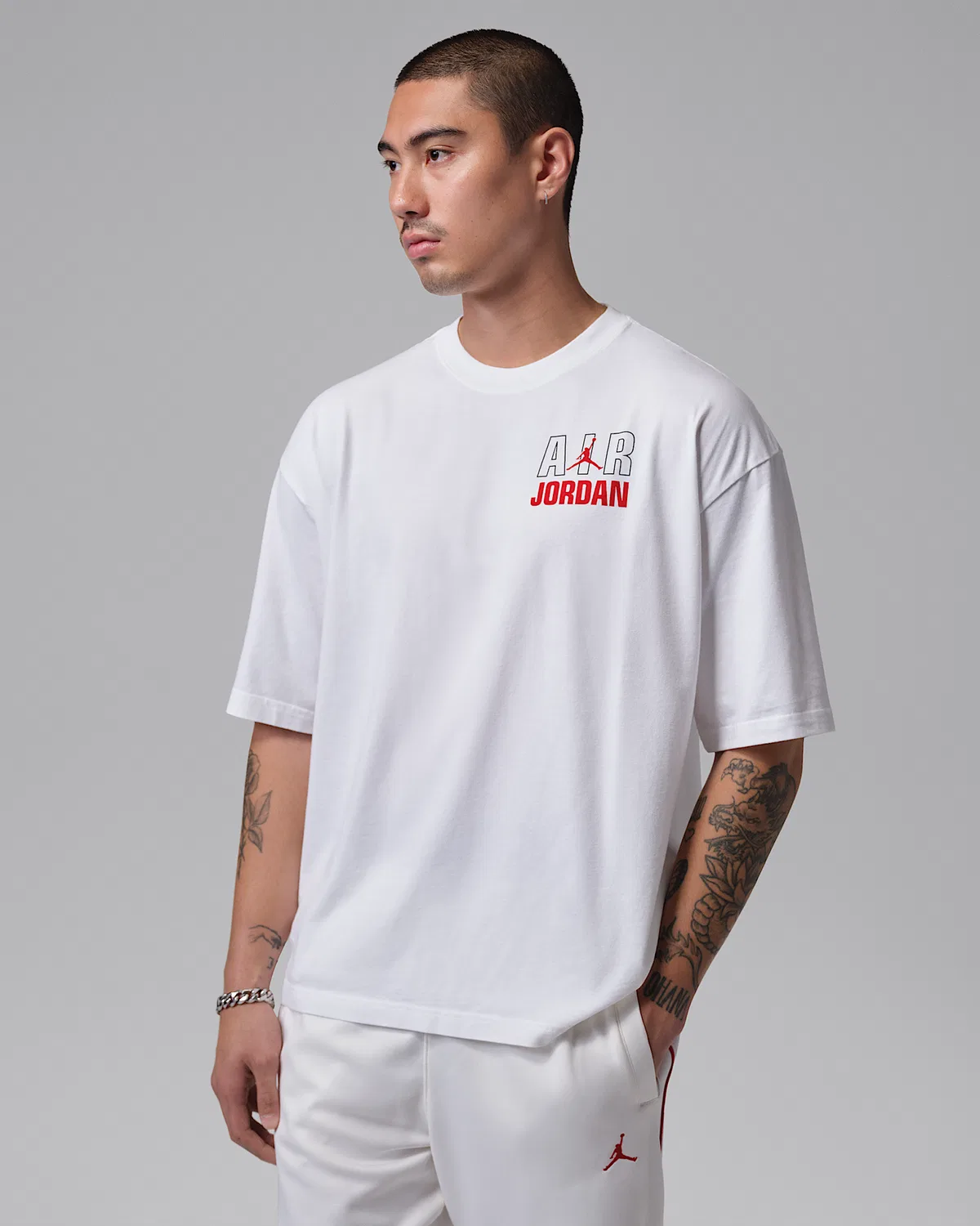 Мужская футболка Jordan Flight, White/University Red — фото 2