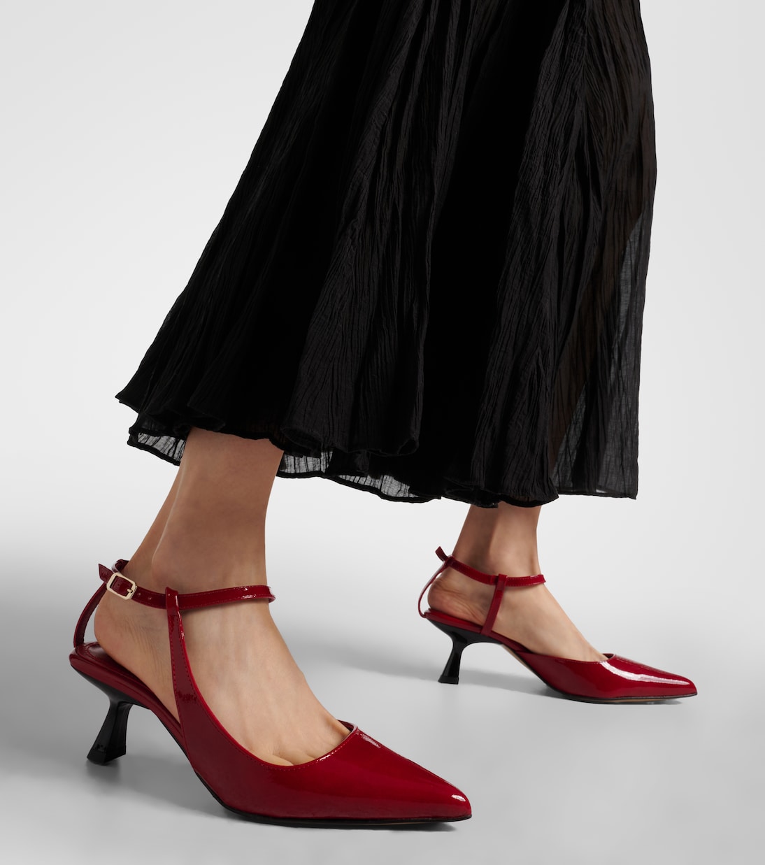 Туфли-лодочки Camelia из лакированной кожи Souliers Martinez, красный — фото 4