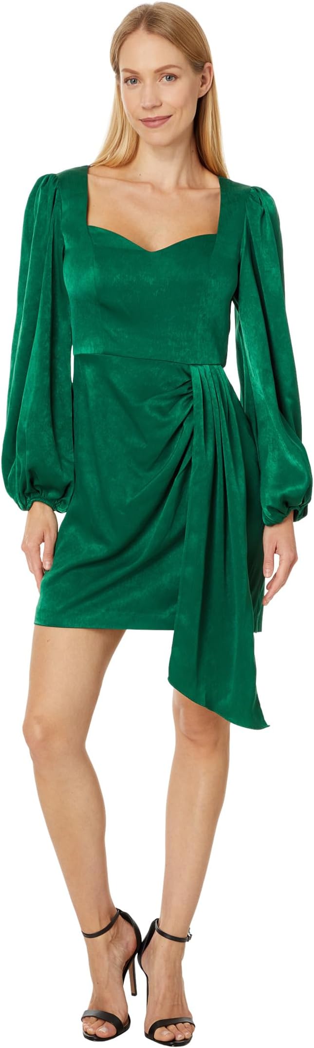 

Платье Adrianna Papell Short Satin Dress, Dark Ivy