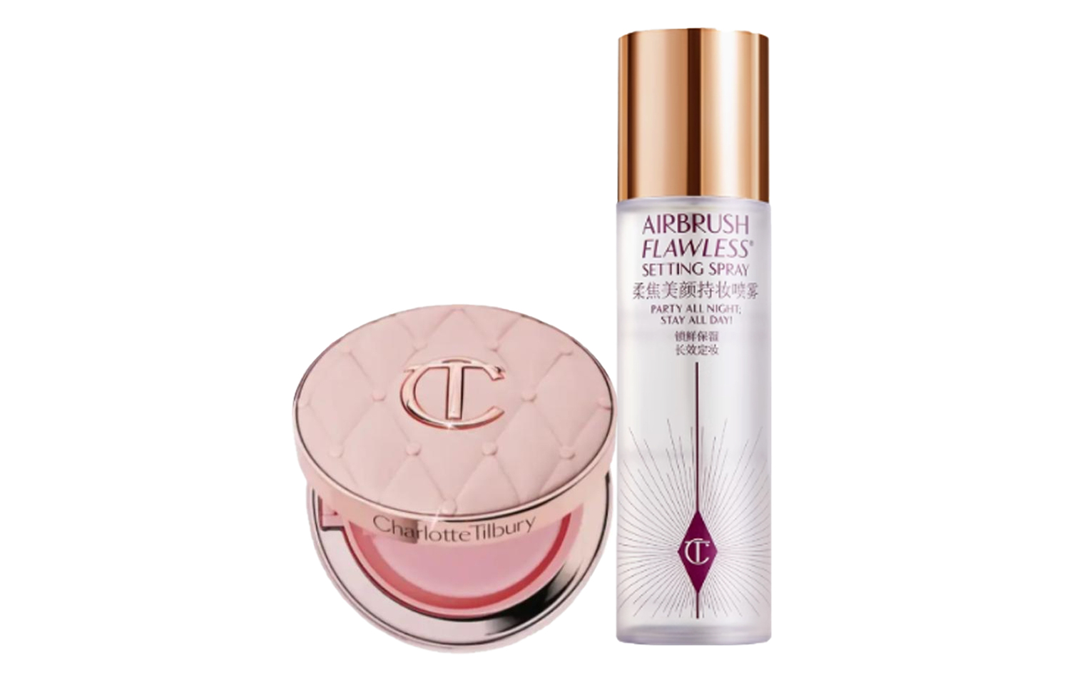 

Пудра-хайлайтер CT Shimmer Powder, спрей для макияжа долговечный, набор для макияжа, легко растушевывается, стойкий, 12г+100мл Charlotte Tilbury, Two-Piece Set: Soft Focus Beauty Long-Lasting Makeup Spray 100ml+Dream Cushion #1N 12g