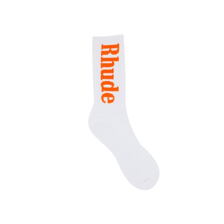 

Носки Rhude Logo Sock, цвет White/Orange