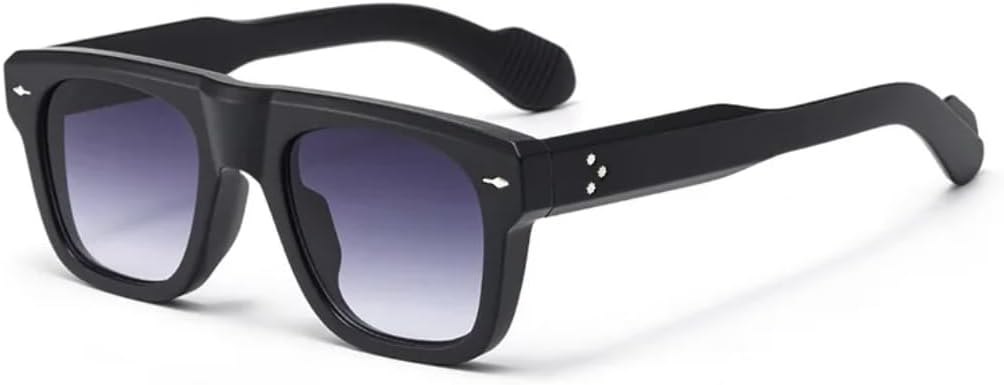 

Популярные модные женские солнцезащитные очки в стиле ретро с прозрачными линзами цвета океана, защита от УФ-излучения UV400, леопардовый принт, мужские очки с заклепками, панк-стиль UUPTTPL, Matte Black Gray