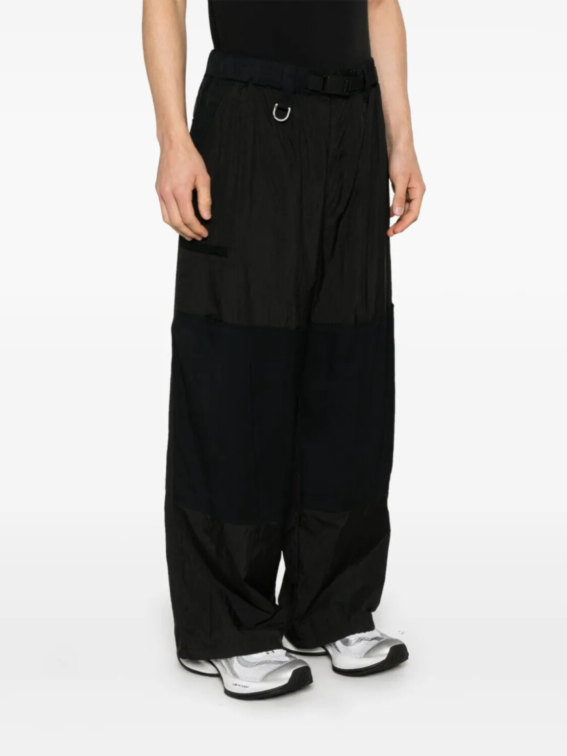 Y-3 спортивные брюки широкого кроя с логотипом, черный — фото 3