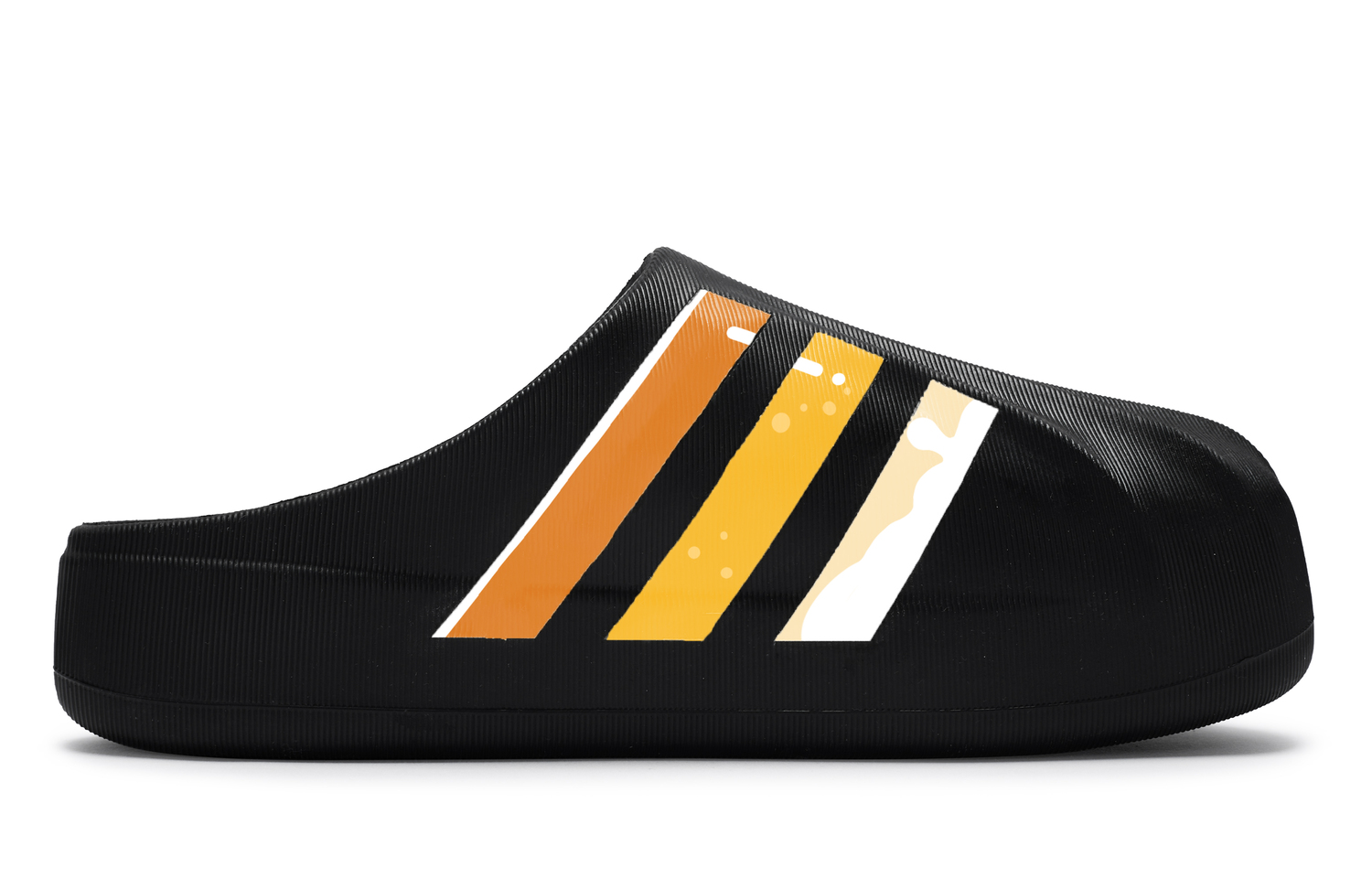 Adidas Originals АдиФОМ Суперстар противоскользящие тапочки с облегающим мысом унисекс черный оранжевый желтый белый - черный оранжевый желтый белый, цвет Black Orange Yellow White — фото 3