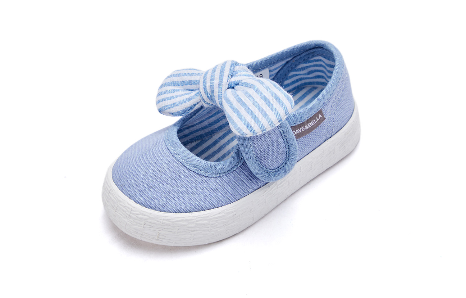 

Детские противоскользящие износостойкие низкие кеды из холста DAVE&BELLA, синий