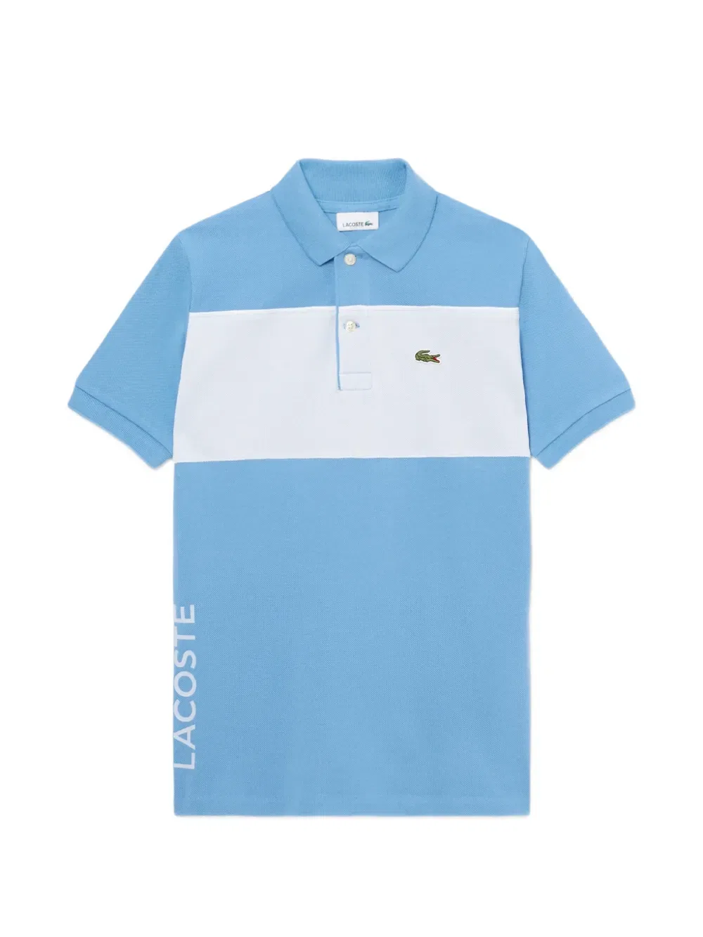 Рубашка-поло с коротким рукавом в стиле колорблок Lacoste, синий
