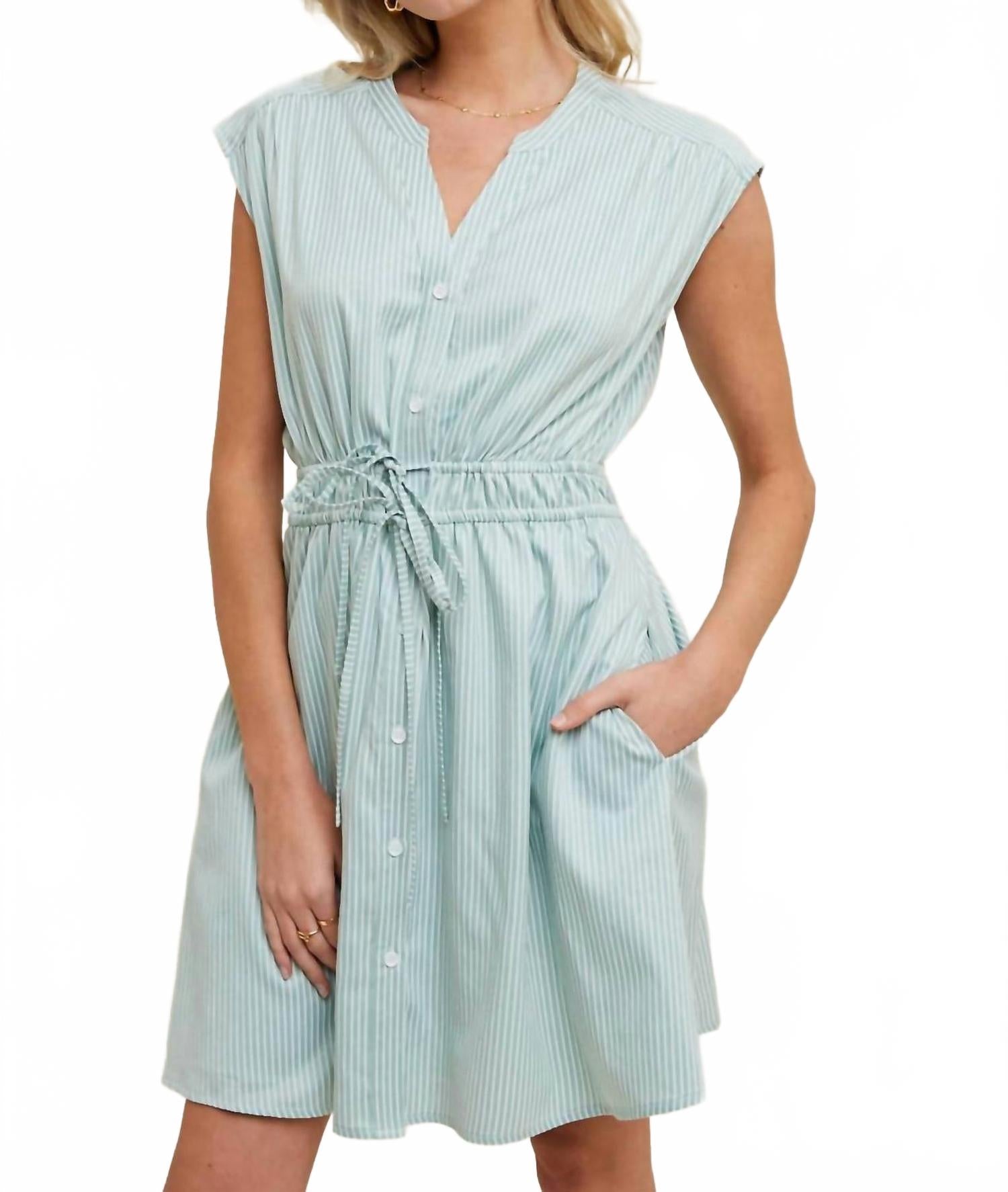 

Женское мини-платье-рубашка Natasha в полоску зеленого цвета Wishlist, зеленый