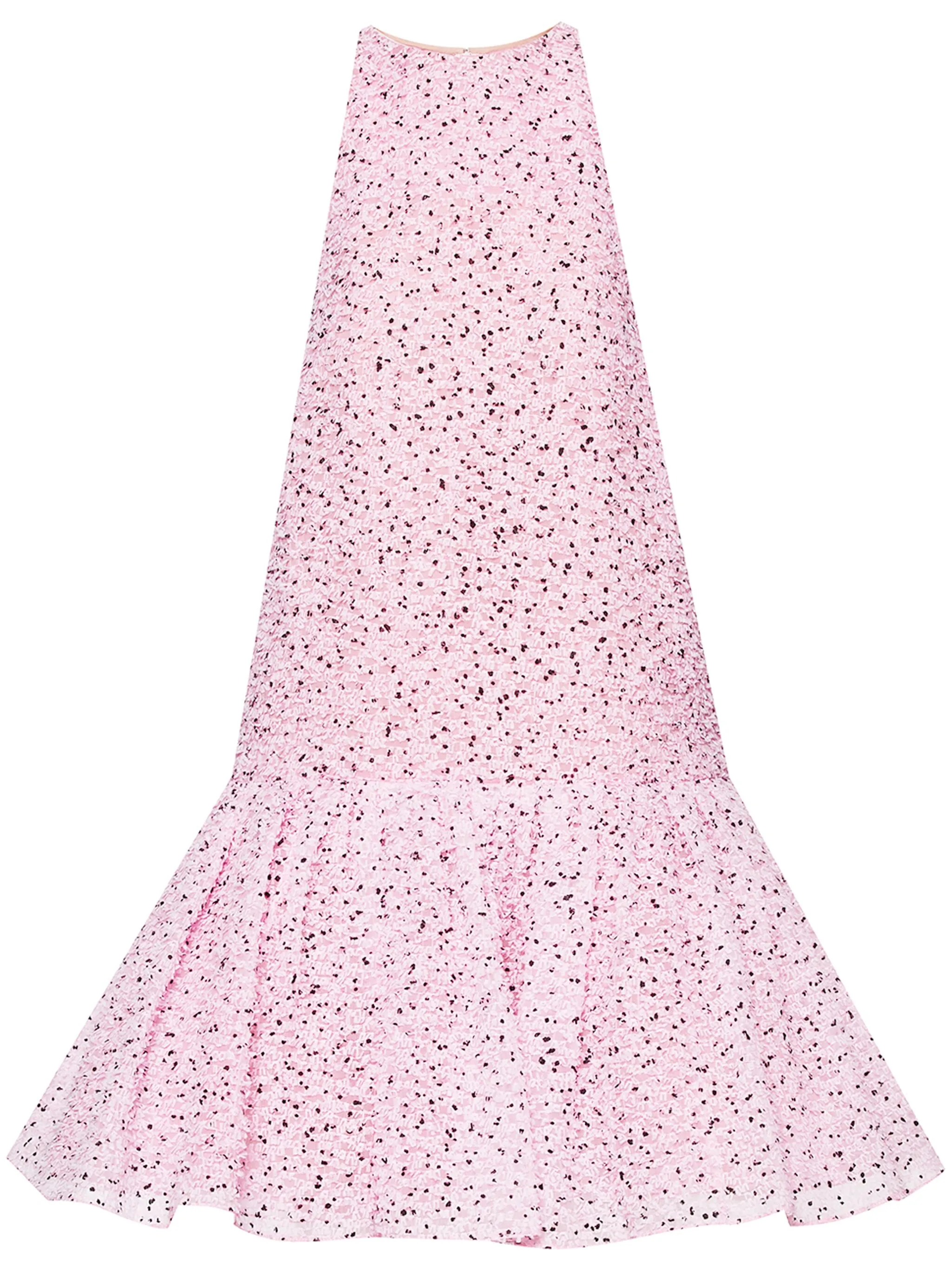 

Расклешенное платье Eyelash Oscar De La Renta, розовый