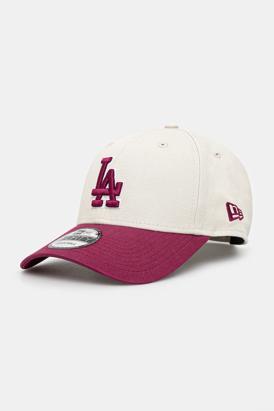 

Хлопковая кепка с козырьком New Era, бежевый
