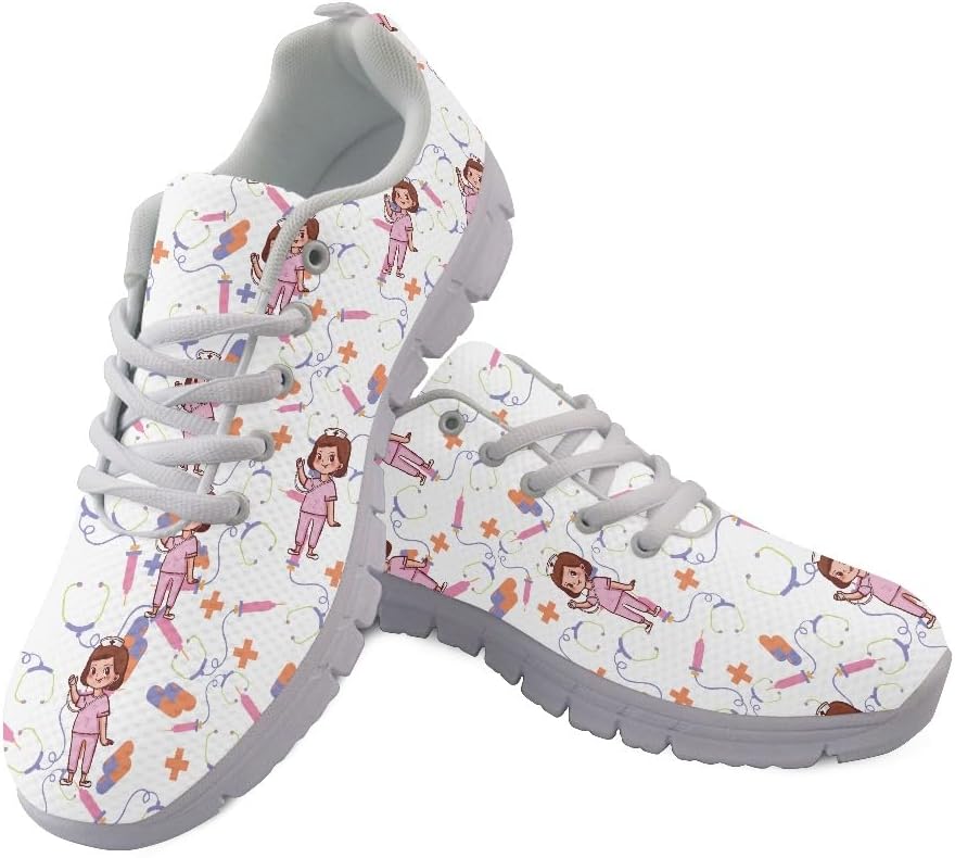 

Кроссовки Micoklinlin для бега по дороге для женщин и мужчин, легкие спортивные кроссовки, удобные классические туфли для ходьбы, Nurse Pattern a