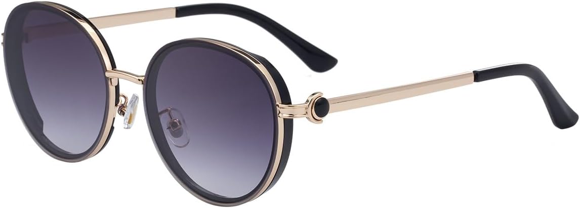 

Женские солнцезащитные очки в панк-стиле с круглой оправой, европейско-американский дизайн, высококачественная защита от УФ-излучения для создания дерзкого стиля на открытом воздухе GDKPJDT, 1