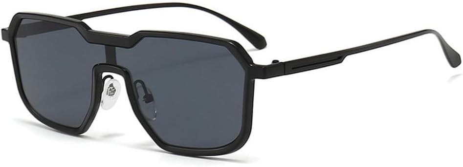 

Ретро-солнцезащитные очки в металлической оправе для мужчин, модные панк-очки для женщин, трендовые солнцезащитные очки с градиентным переходом цвета TKKTLLT, Black Gray